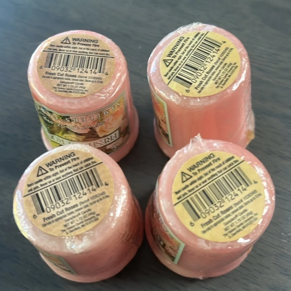 Yankee Candle - Fresh cut Roses scent sampler size. Set of 4. New! NWT